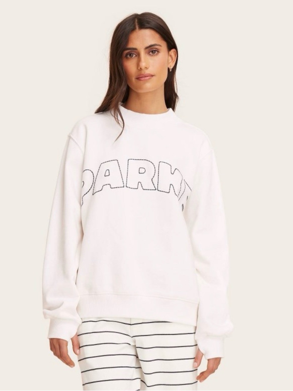 Women’s Mockneck Pullover Sweatshirt Parke x Target Cream XXS/XS